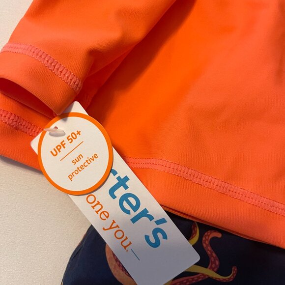 Carter's Just One You Rash Guard Octopus Swimsuit Set Baby Boys UPF 50+ Size 9M - Picture 3 of 4